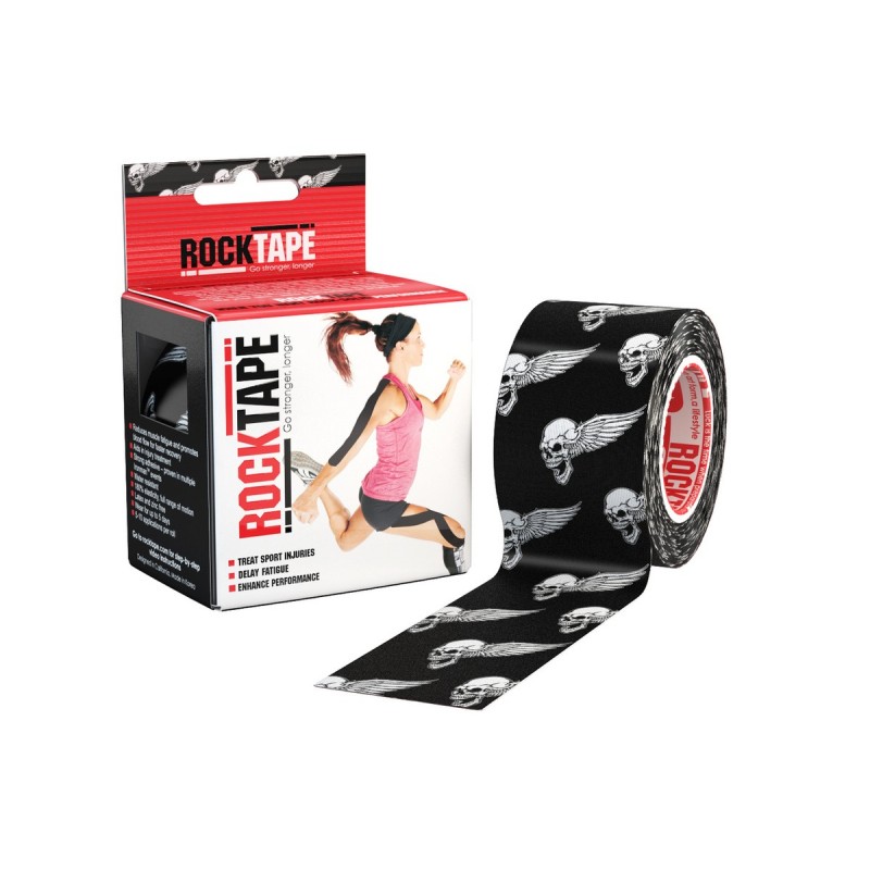 RockTape - Bande Tape Kinésiologie - Black Skull RockTape - Bande Tape Kinésiologie - Black Skull