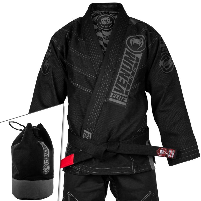 Kimono Elite Light 2.0 JJB + Sac Noir/Gris Venum Kimono Elite Light 2.0 JJB + Sac Noir/Gris Venum