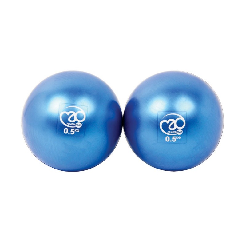 Petites balles de Pilates lestées 2x0.5kg FitnessMad Petites balles de Pilates lestées 2x0.5kg FitnessMad