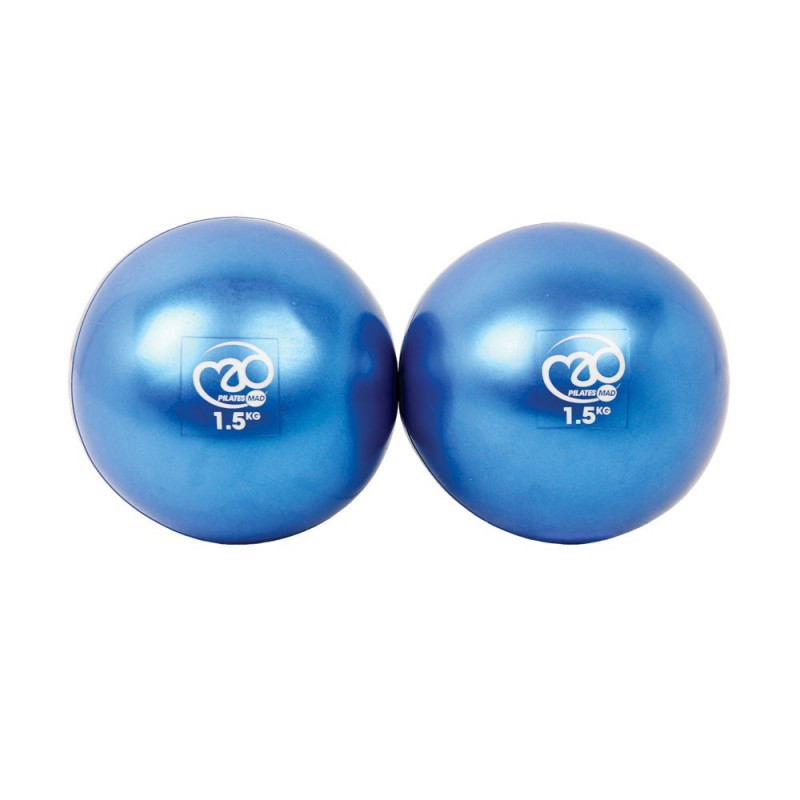 Petites balles de Pilates lestées 2x1.5kg FitnessMad Petites balles de Pilates lestées 2x1.5kg FitnessMad