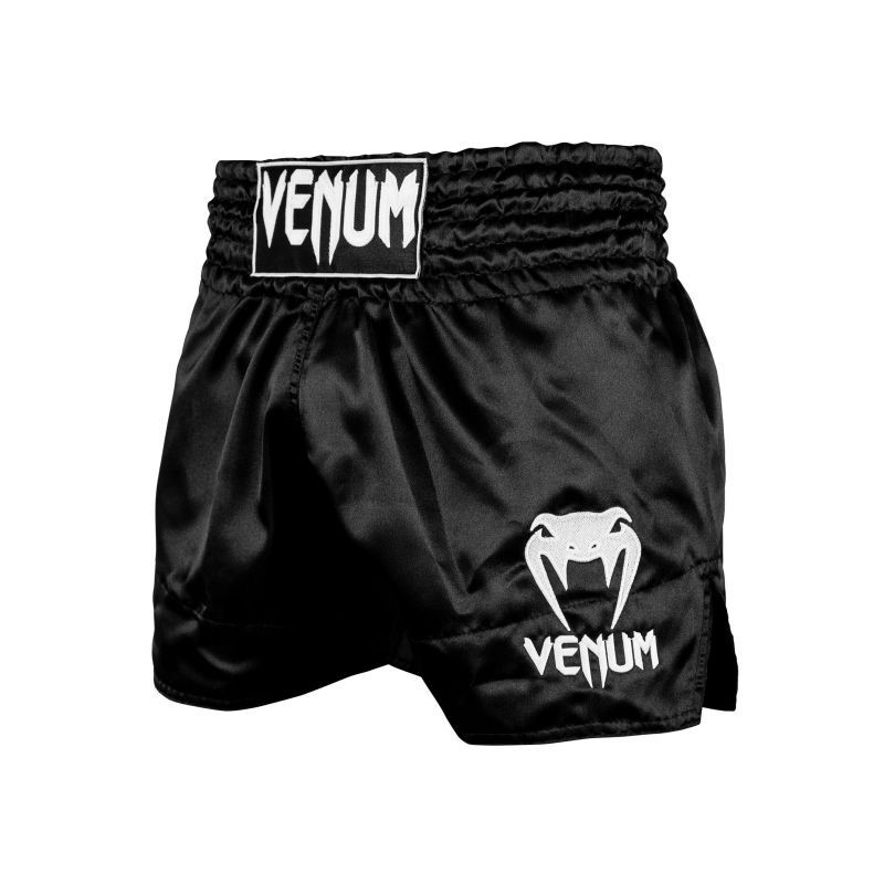 SHORT DE MUAY THAI CLASSIC Noir/Blanc VENUM SHORT DE MUAY THAI CLASSIC Noir/Blanc VENUM