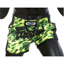 Short de Boxe Thaï Camo/Yellow Fairtex