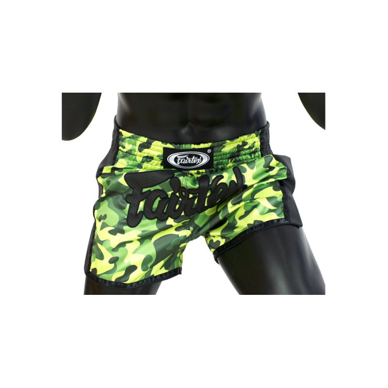 Short de Boxe Thaï Camo/Yellow Fairtex