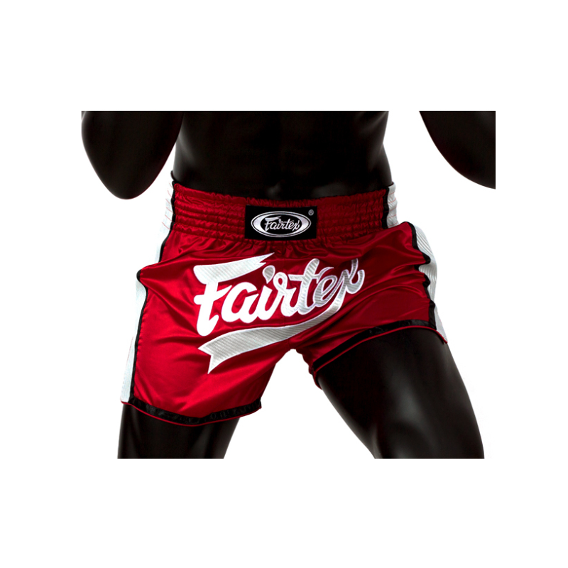Short de Boxe Thaï Rouge/Blanc Fairtex Short de Boxe Thaï Rouge/Blanc Fairtex