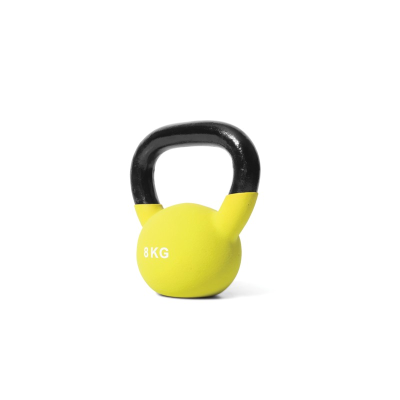 Jordan Fitness - Kettlebell Néoprène - 8kg Jaune Jordan Fitness - Kettlebell Néoprène - 8kg Jaune