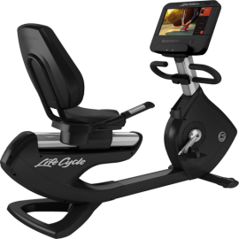 Life Fitness Vélo Allongé Platinum Club Series Discover SE3HD - Arctic Silver