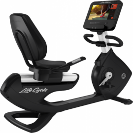 Life Fitness Vélo Allongé Platinum Club Series Discover SE3HD - Diamond White