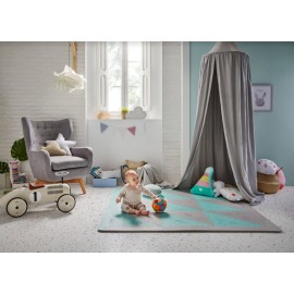 BabyBOOmats - tapis en mousse pour enfant - MINT / GRIS