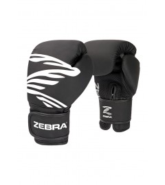 Boxhandschuhe Schwarz/Weiss (PU) / ZEBRA ATHLETICS