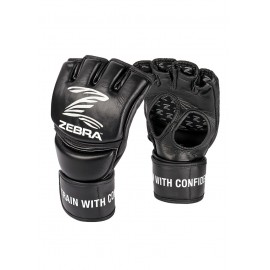 Gants de MMA Pro en cuir Zebra