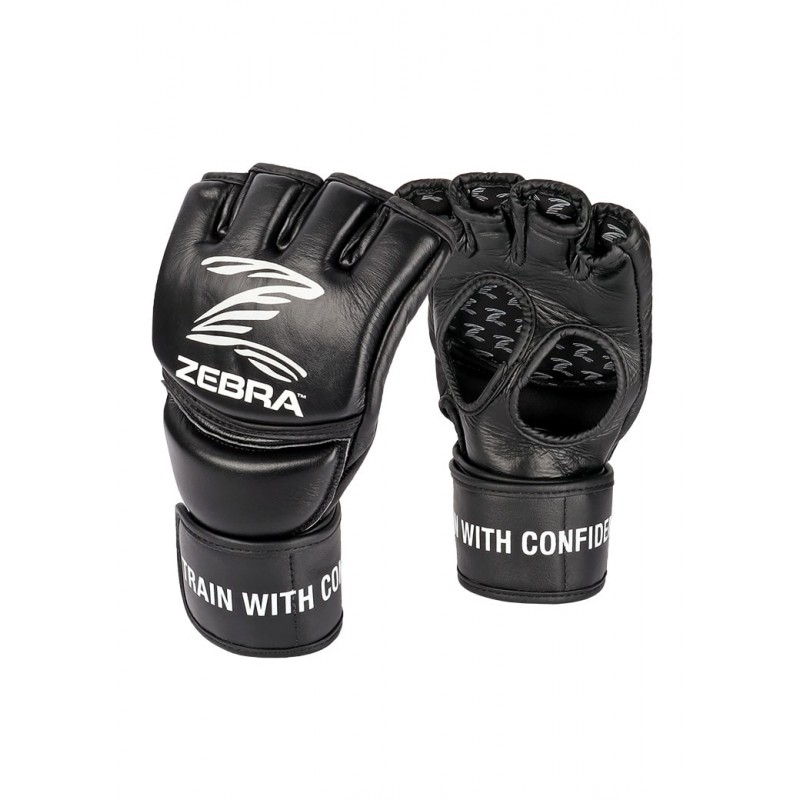 Gants de MMA Pro en cuir Zebra