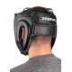 Casque de boxe Pro en cuir Zebra