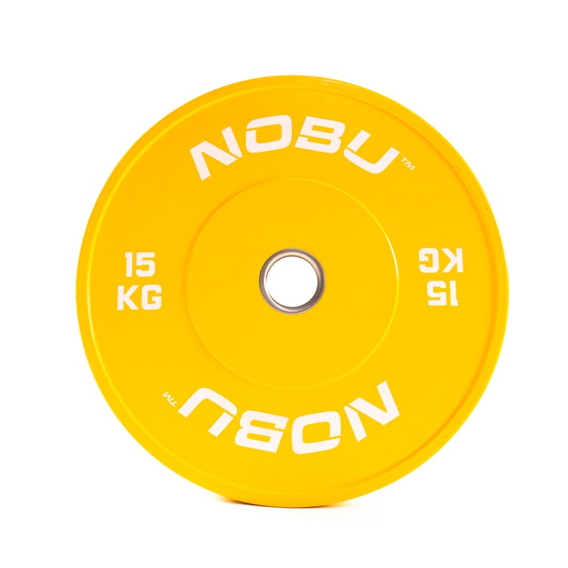 DISQUE OLYMPIQUE BUMPER PLATE DE COULEUR NOBU ATHLETICS 15kg DISQUE OLYMPIQUE BUMPER PLATE DE COULEUR NOBU ATHLETICS 15kg