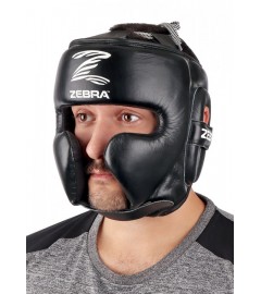 Casque de boxe Sparring en cuir Zebra