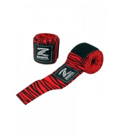 Bandes de Boxe 350cm Noir/Rouge Zebra