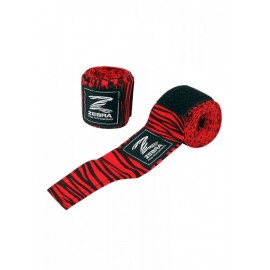 Bandes de Boxe 350cm Noir/Rouge Zebra