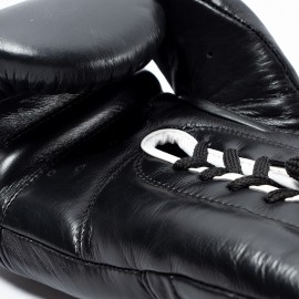 Gants de Boxe PRO avec lacets Noir/Blanc Nobu Athletics