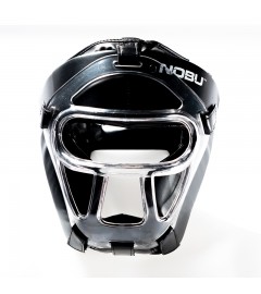 Kopfschutz mit Plastik Gitter "IMPACT" Schwarz Nobu Athletics