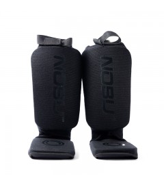 Protège-Tibias avec pied "BLACK" Noir Nobu Athletics
