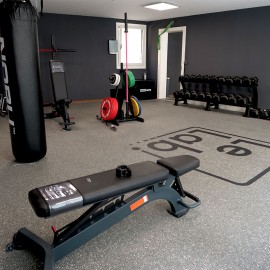 Sportboden von PaviFlex Fitness ECO 5mm Eco Granit
