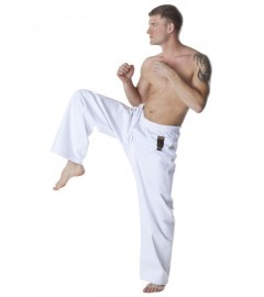 Pantalon de kickboxing blanc