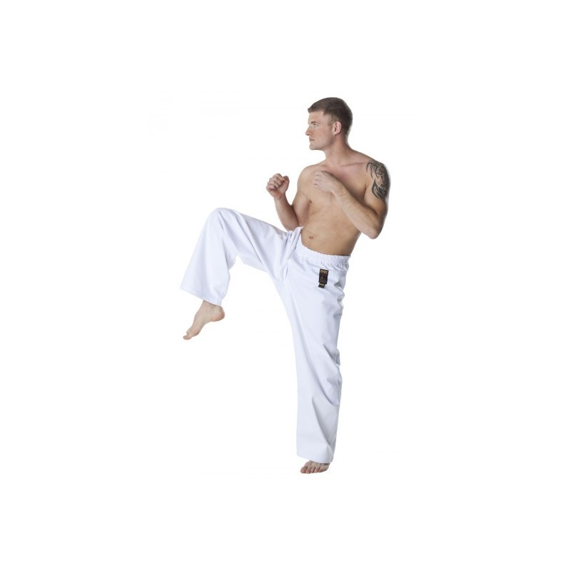 Pantalon de kickboxing blanc