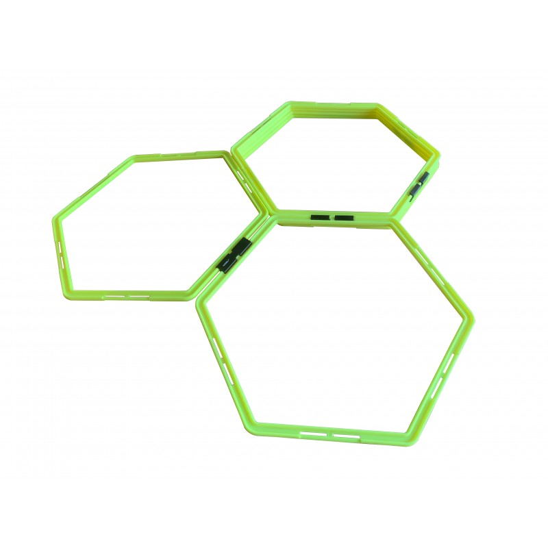 Echelle de vitesse et d'agilité Hexagonale 6pcs Echelle de vitesse et d'agilité Hexagonale 6pcs