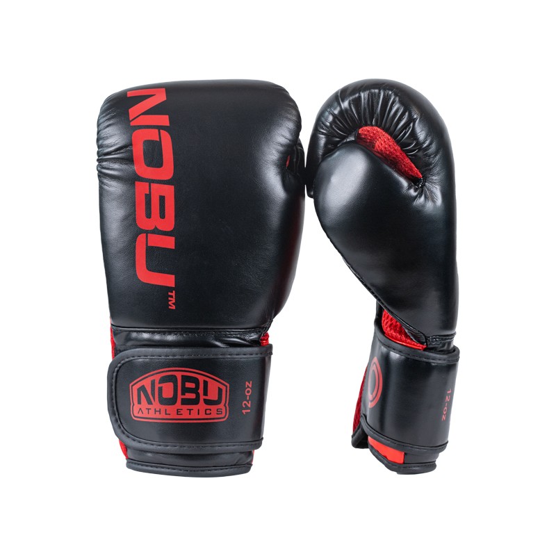 Gants de Boxe "LV2" Noir/Rouge - Nobu Athletics