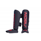 Protège-Tibias avec pied "LV1" Noir/Rouge - Nobu Athletics